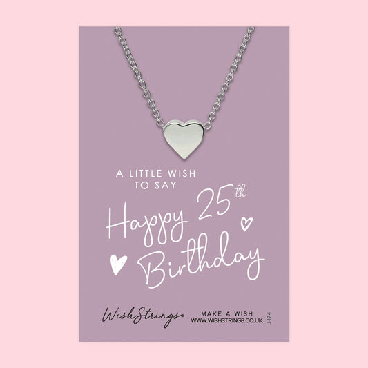 25th Birthday - Heart Necklace