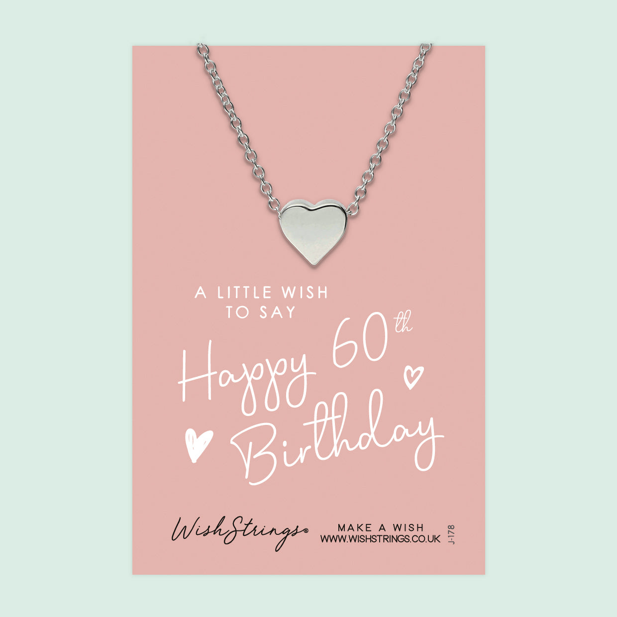 60th Birthday - Heart Necklace