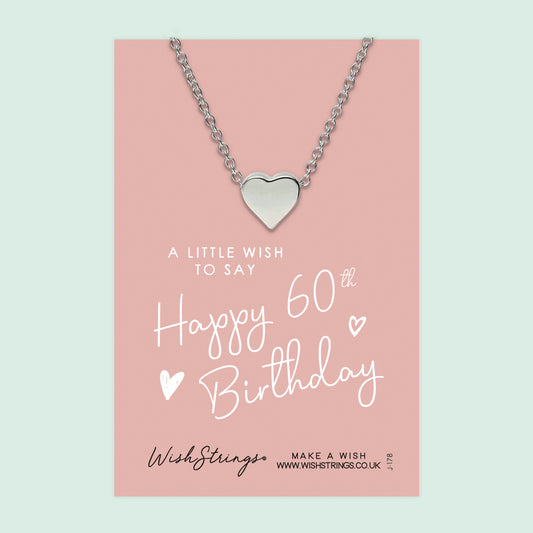 60th Birthday - Heart Necklace