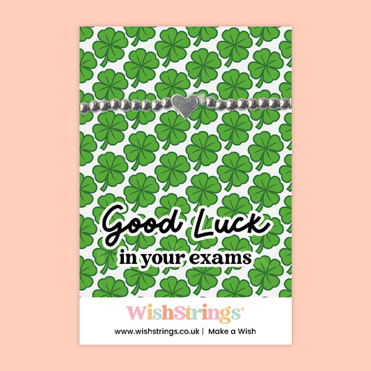 Good Luck in Your Exams - Heart Stretch Bracelet