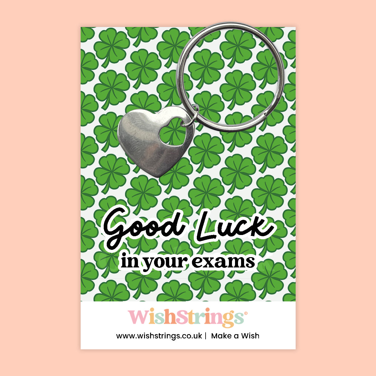 Good Luck in Your Exams - Heart Keyring