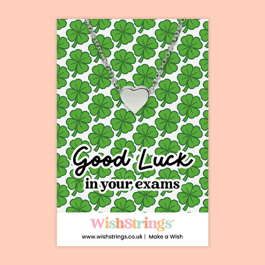 Good Luck in Your Exams - Heart Necklace