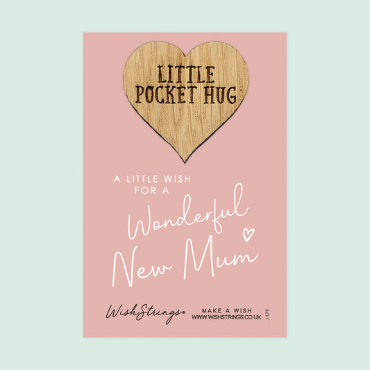 SALE - NEW MUM - Oak Pocket Hug Token | S109