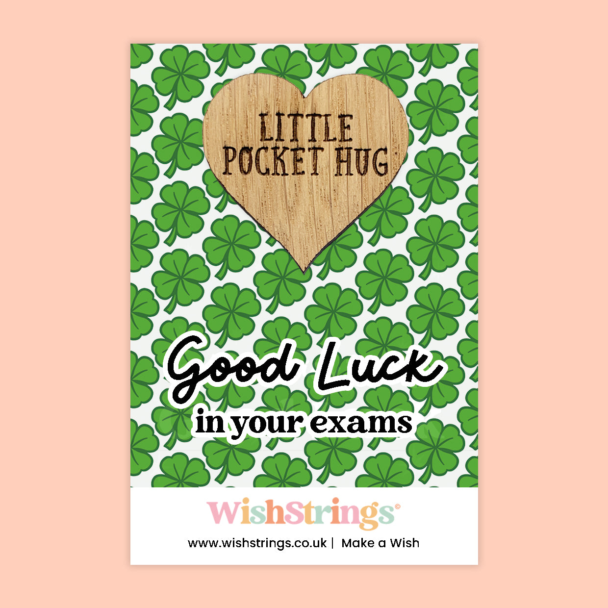 Good Luck Collection – 6 Pocket Hugs & 6 WishStrings | Encouragement & Support Gifts | Handmade Inspirational Keepsakes