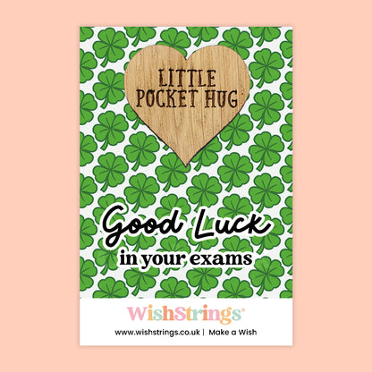 Good Luck Collection – 6 Pocket Hugs & 6 WishStrings | Encouragement & Support Gifts | Handmade Inspirational Keepsakes