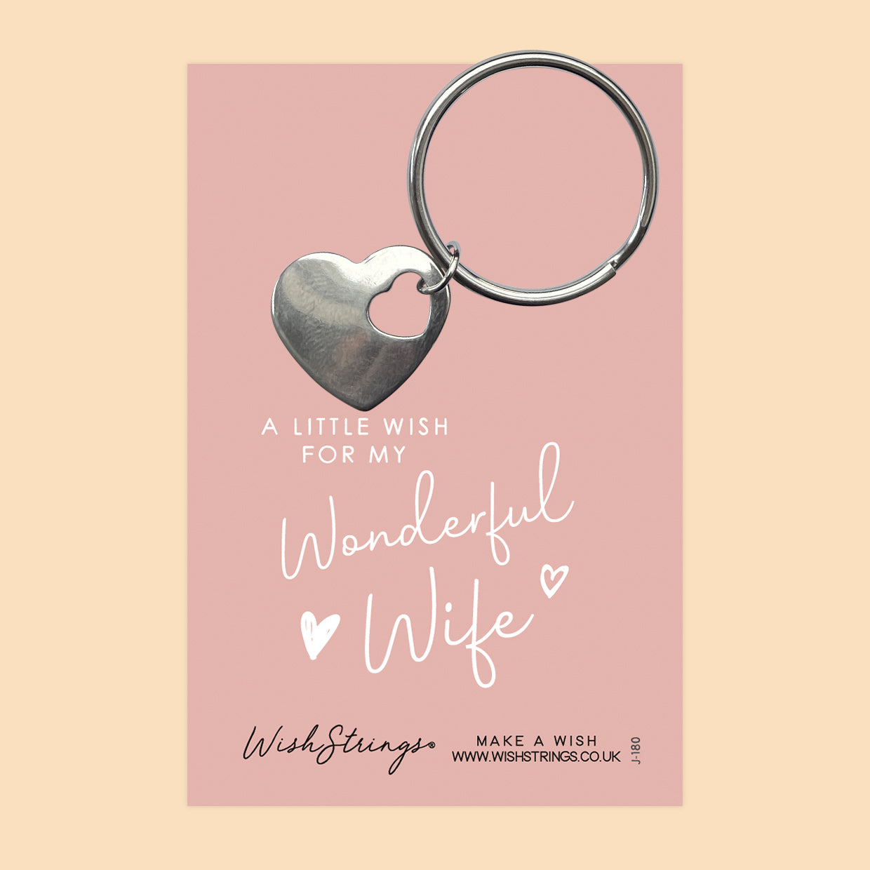 Wonderful Wife - Heart Keyring