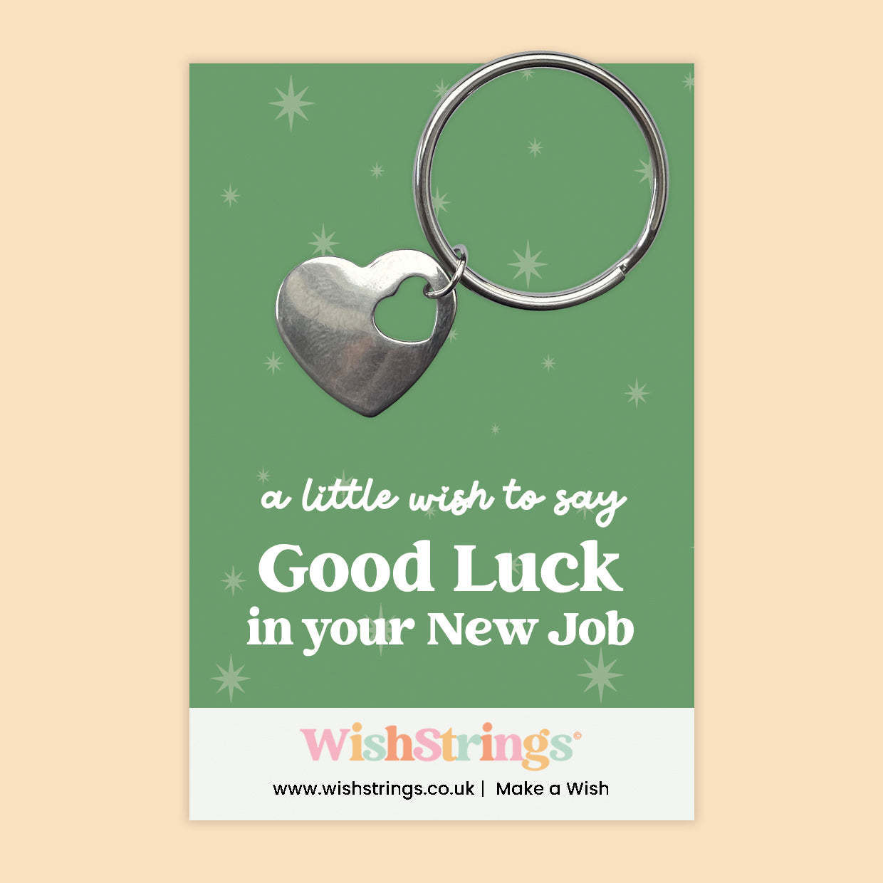 Good Luck in Your New Job - Heart Keyring
