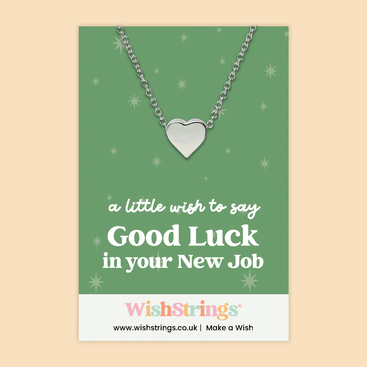 Good Luck in Your New Job - Heart Necklace