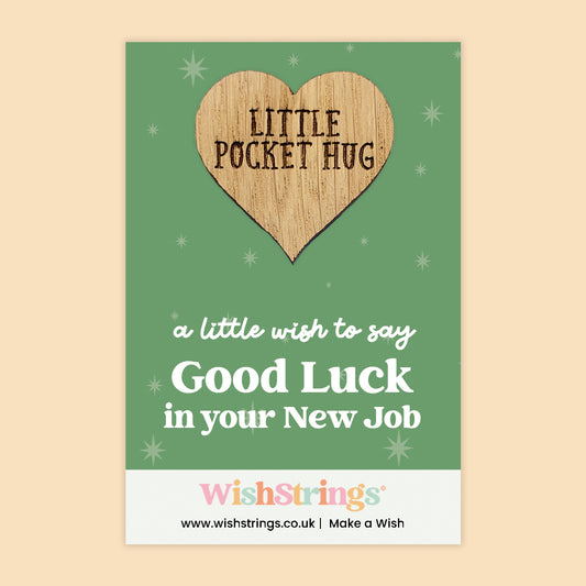 Pocket Hug – Good Luck in Your New Job | Thoughtful Gift for Career Changes | Keepsake Token of Encouragement and Support