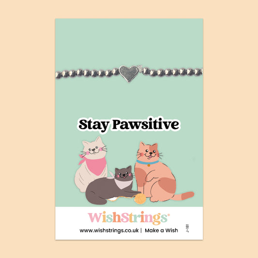 Stay Pawsitive - Heart Stretch Bracelet