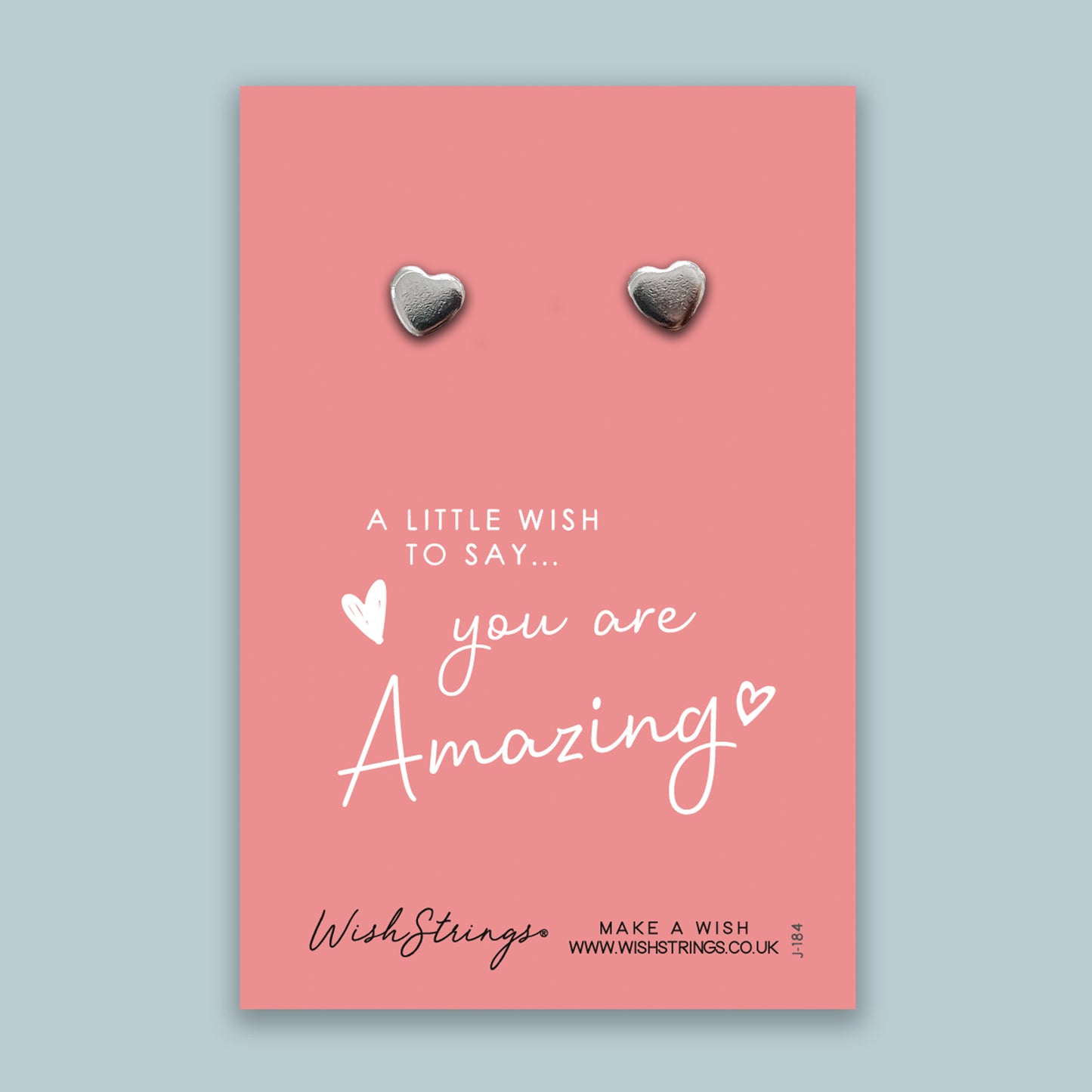 You are Amazing - Silver Heart Stud Earrings | 304 Stainless - Hypoallergenic