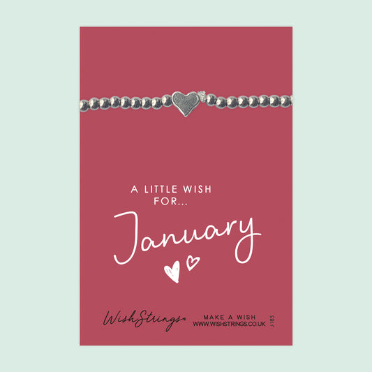 January - Heart Stretch Bracelet