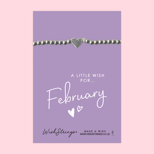 February - Heart Stretch Bracelet