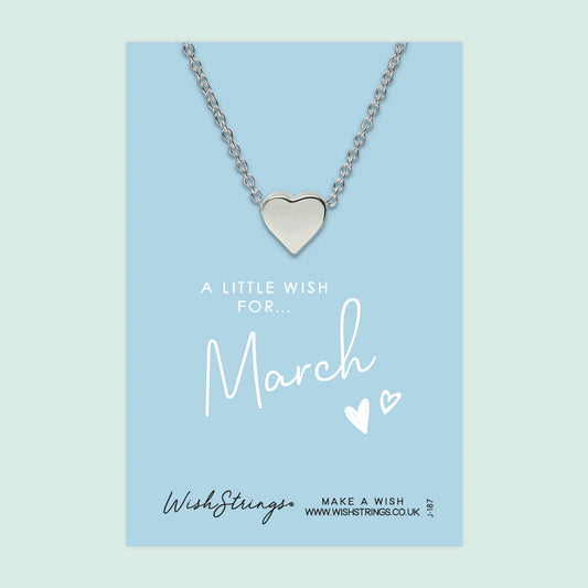 March - Heart Necklace