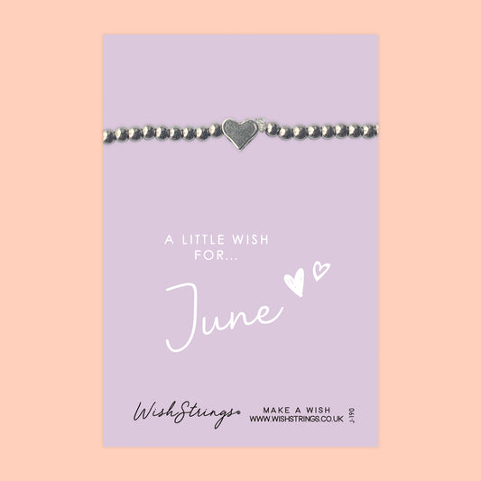 June - Heart Stretch Bracelet