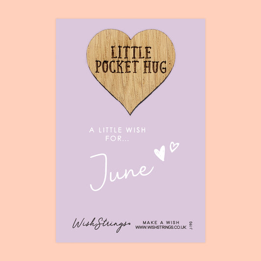 Pocket Hug - June Birth Month | Thoughtful Birthday Gift | Keepsake Token for Sending Hugs & Celebrating a Special Birthday