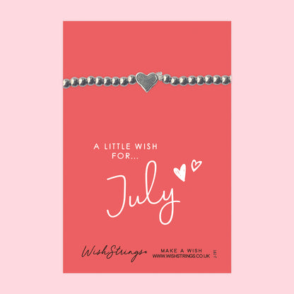 July - Heart Stretch Bracelet