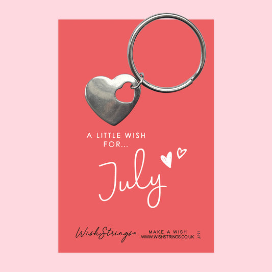 July - Heart Keyring