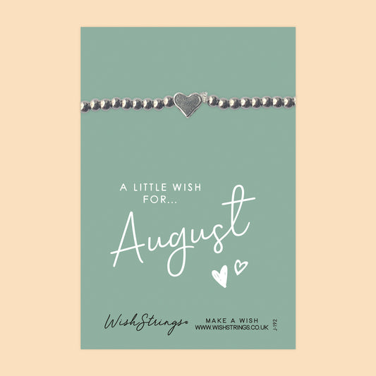 August - Heart Stretch Bracelet