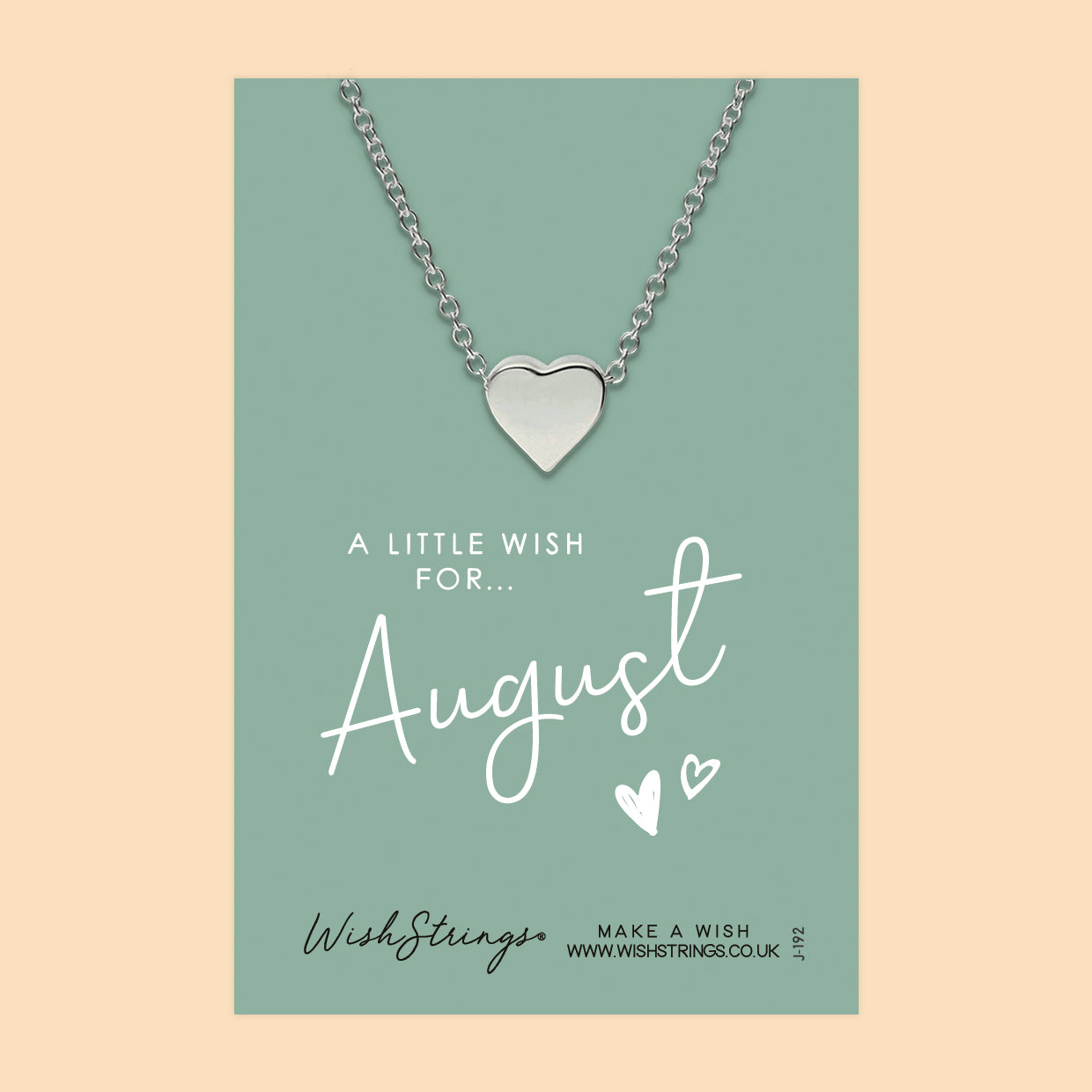 August - Heart Necklace