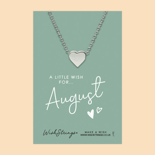 August - Heart Necklace