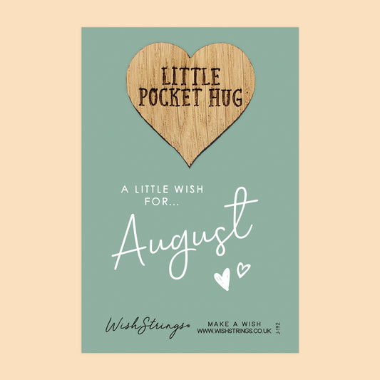 Pocket Hug - August Birth Month | Thoughtful Birthday Gift | Keepsake Token for Celebrating August Birthdays
