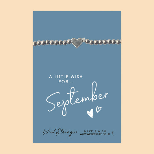 September - Heart Stretch Bracelet