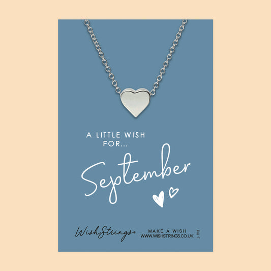 September - Heart Necklace