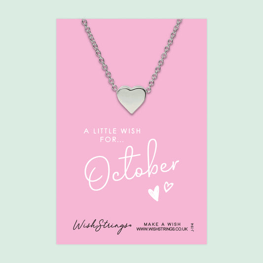 October - Heart Necklace