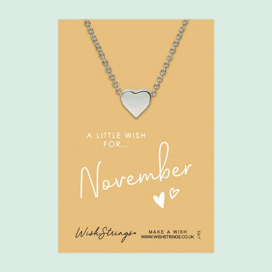 November - Heart Necklace