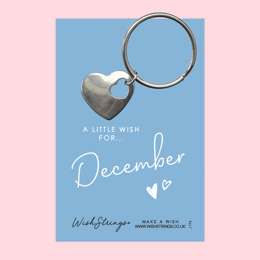 December - Heart Keyring