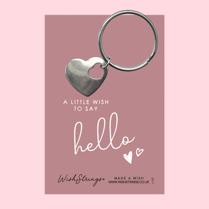 Just to say Hello - Heart Keyring