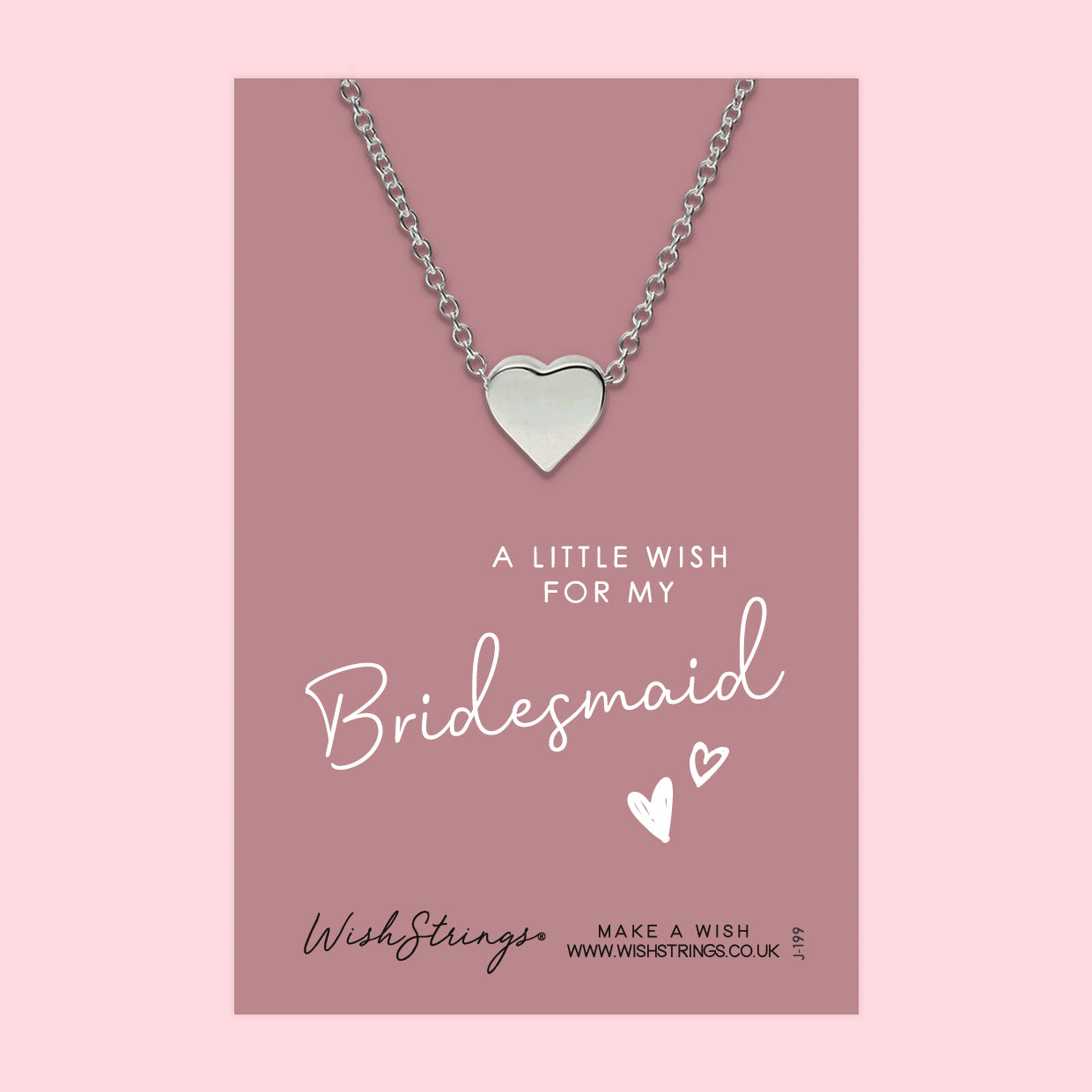 Bridesmaid - Heart Necklace