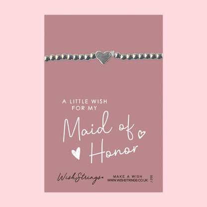 Maid of Honor - Heart Stretch Bracelet