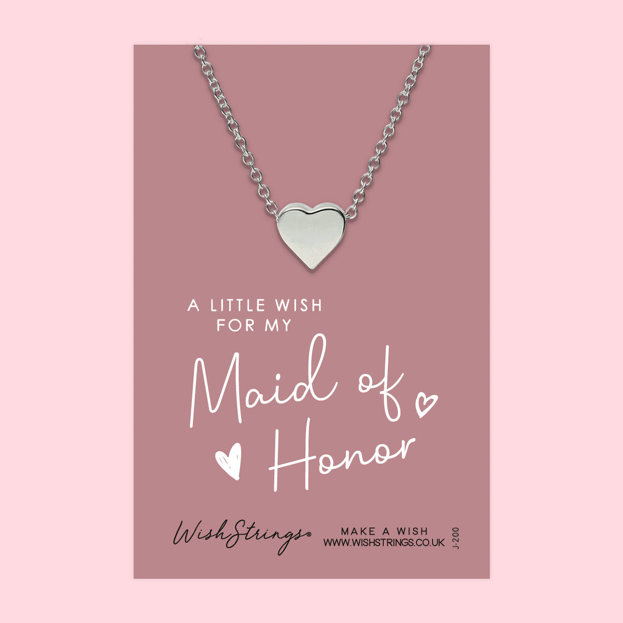 Maid of Honor - Heart Necklace