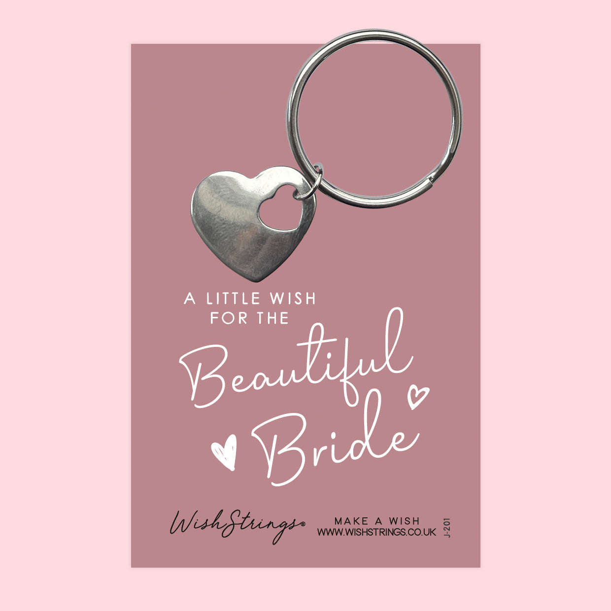 Beautiful Bride - Heart Keyring