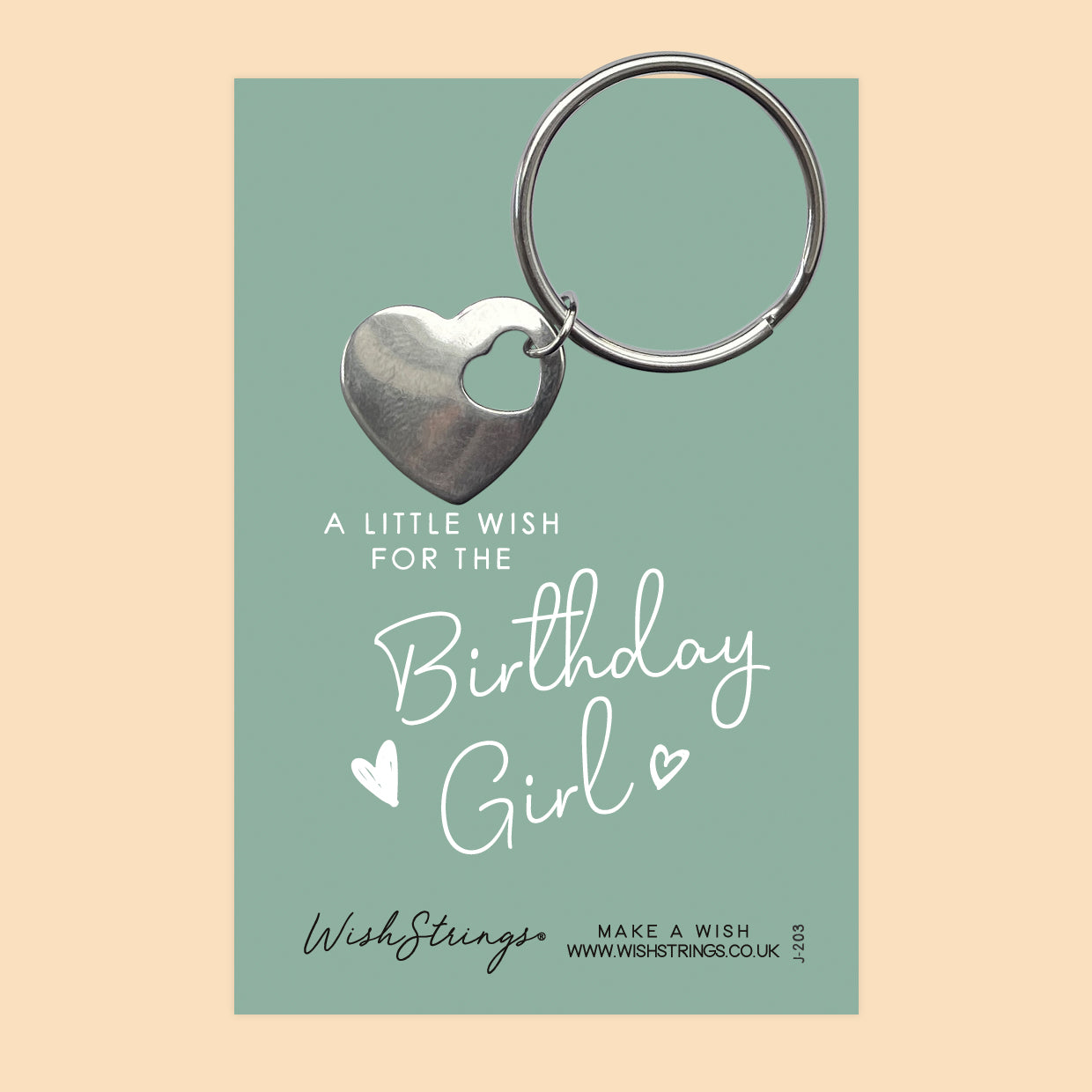 Birthday Girl - Heart Keyring