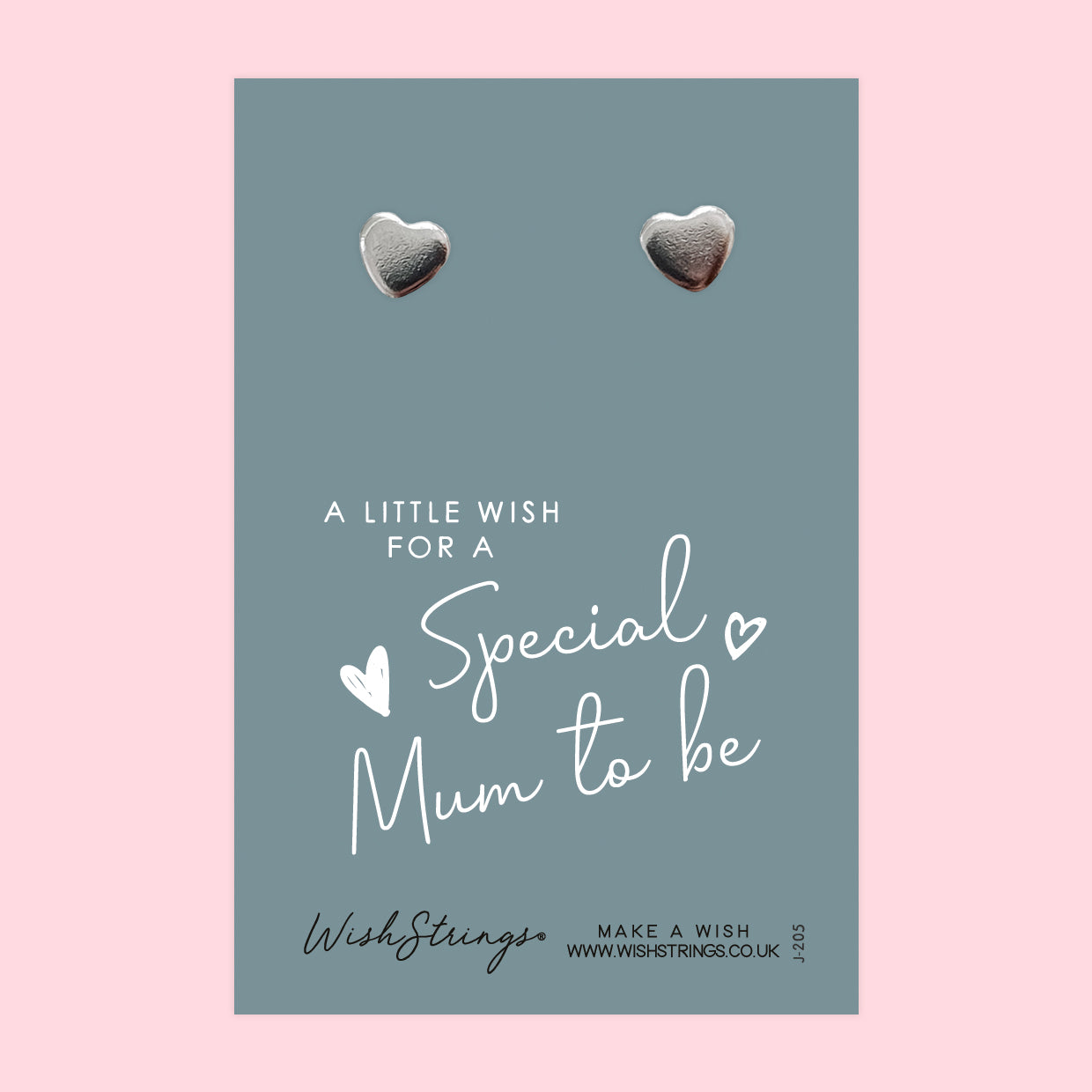 Special Mum to Be - Silver Heart Stud Earrings | 304 Stainless - Hypoallergenic