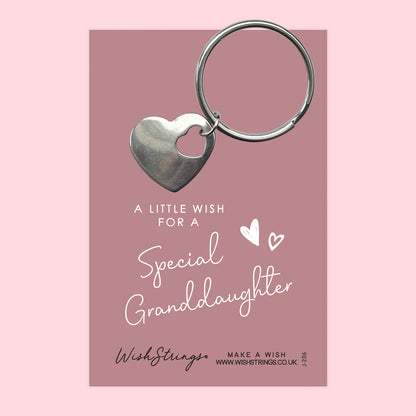 Special Granddaughter - Heart Keyring