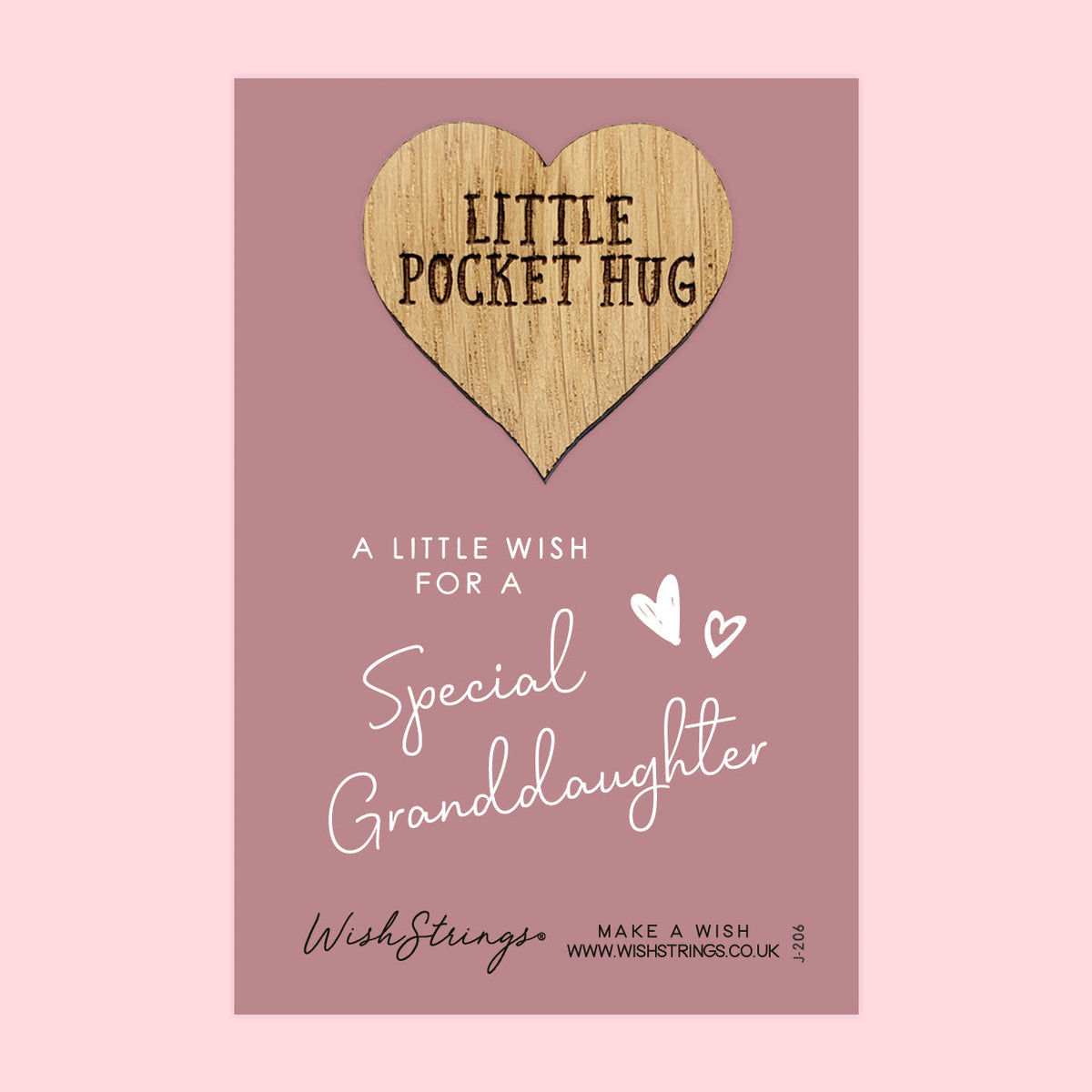 SALE - GRANDDAUGHTER - Oak Pocket Hug Token | S147