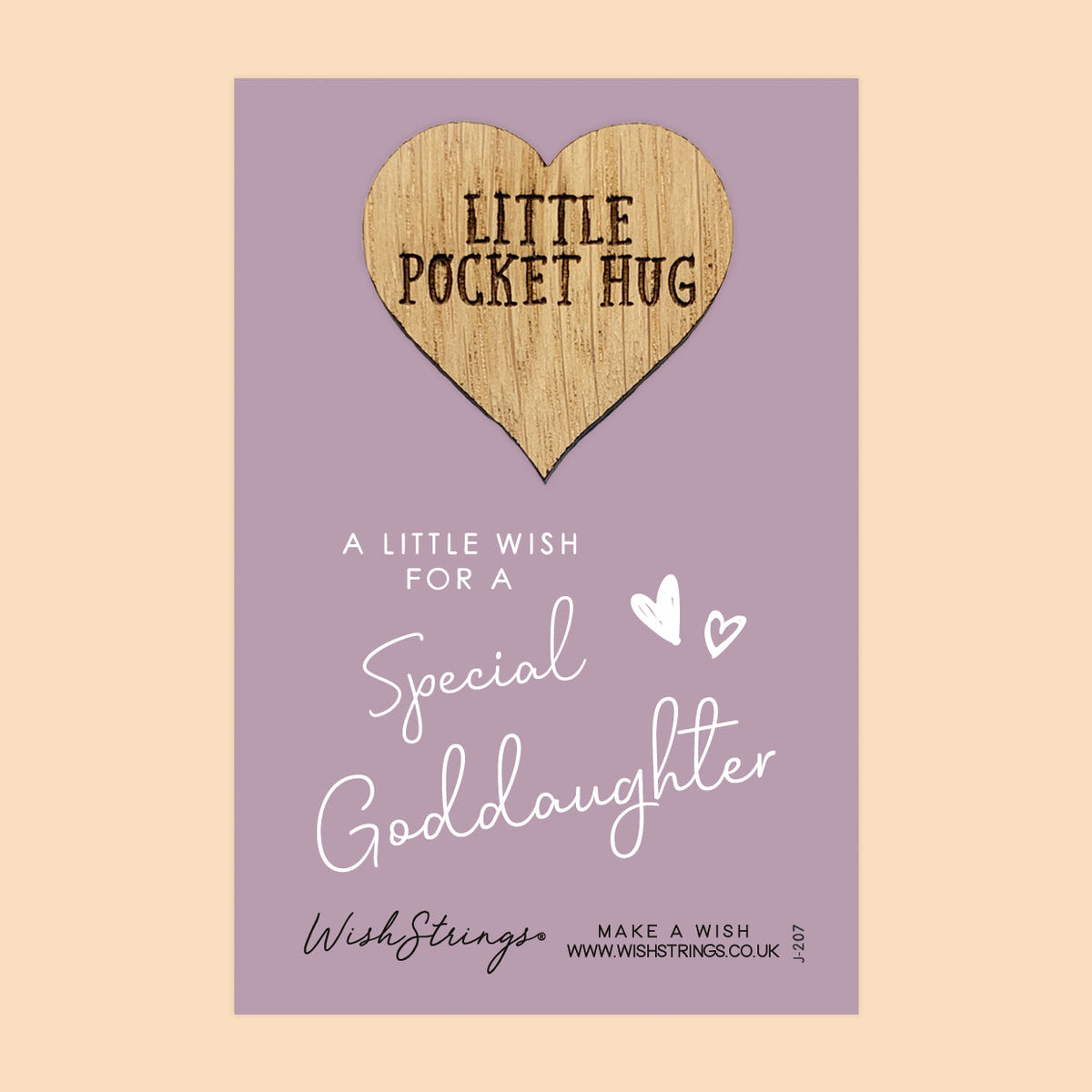 SALE - GODDAUGHTER - Oak Pocket Hug Token | S148