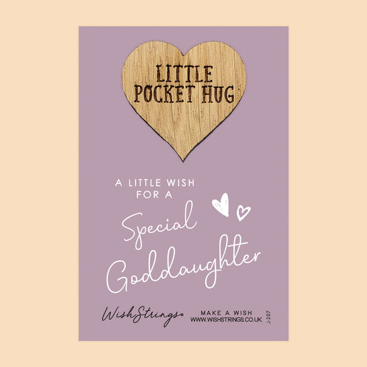 SALE - GODDAUGHTER - Oak Pocket Hug Token | S148