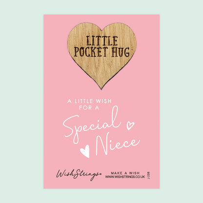 SALE - NIECE - Oak Pocket Hug Token | S149