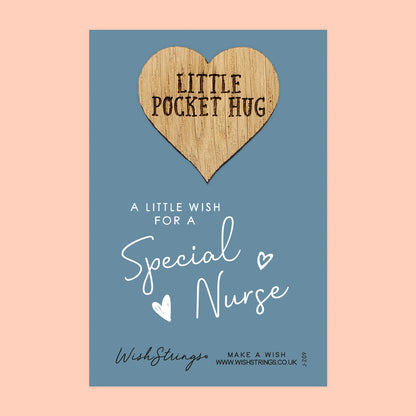 SALE - NURSE - Oak Pocket Hug Token | S150