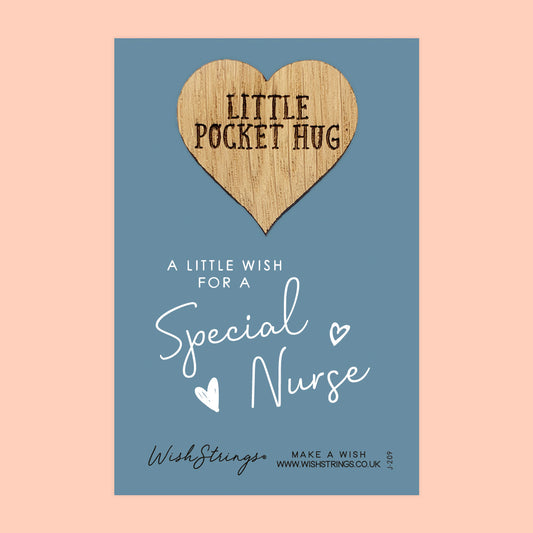 SALE - NURSE - Oak Pocket Hug Token | S150