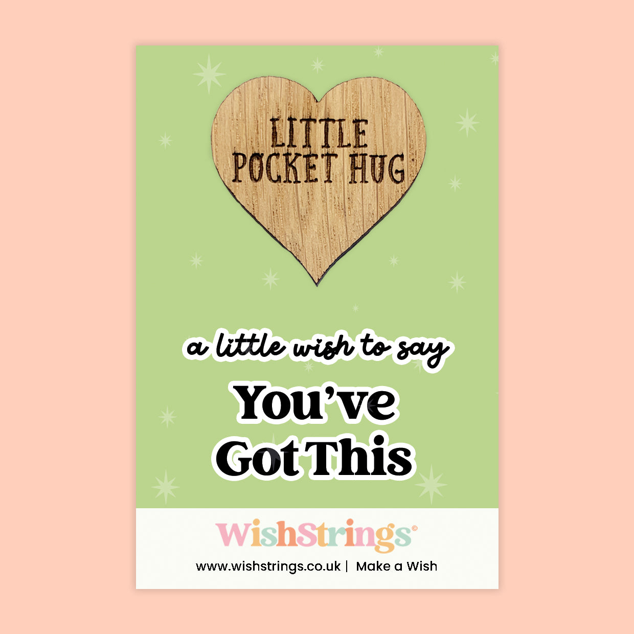 Good Luck Collection – 6 Pocket Hugs & 6 WishStrings | Encouragement & Support Gifts | Handmade Inspirational Keepsakes