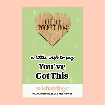 Good Luck Collection – 6 Pocket Hugs & 6 WishStrings | Encouragement & Support Gifts | Handmade Inspirational Keepsakes