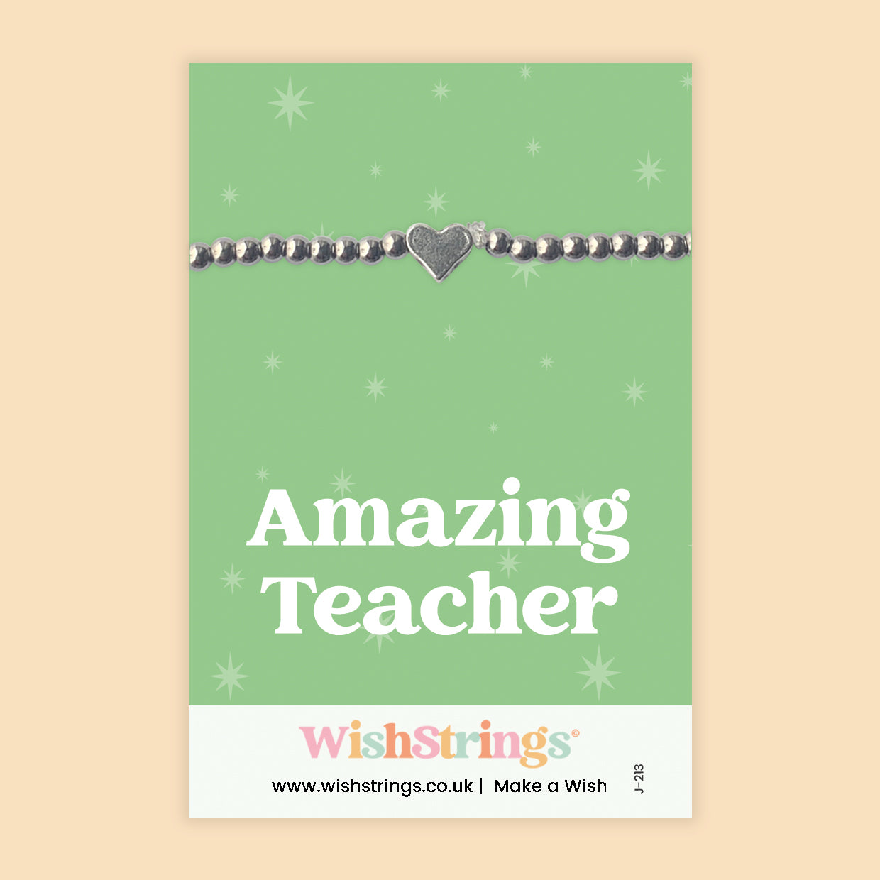 Amazing Teacher - Heart Stretch Bracelet