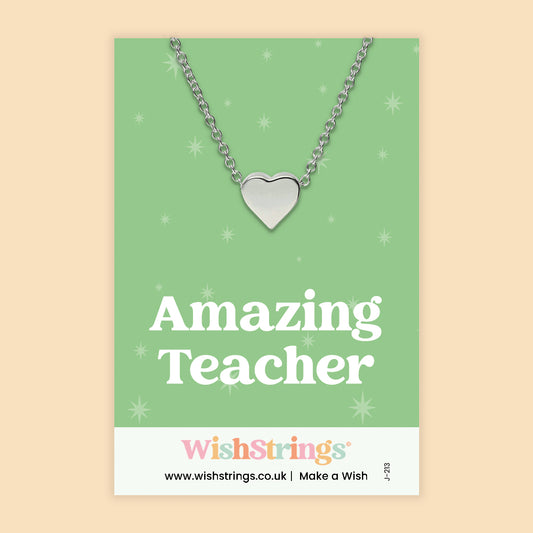 Amazing Teacher - Heart Necklace