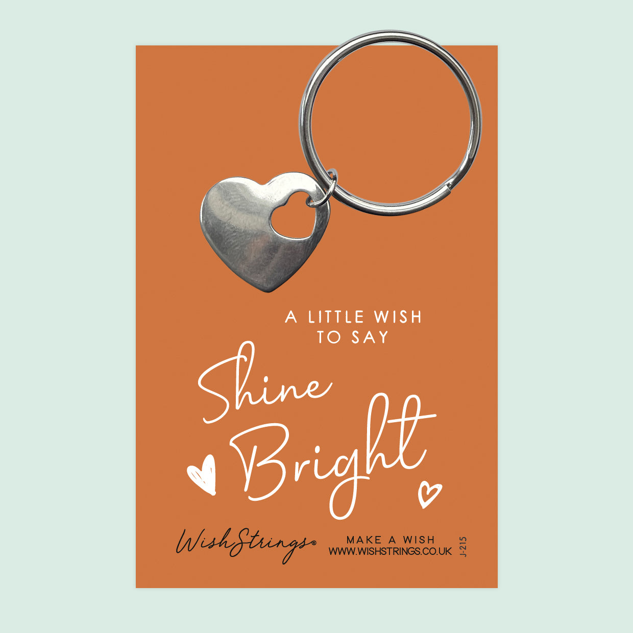 Shine Bright - Heart Keyring